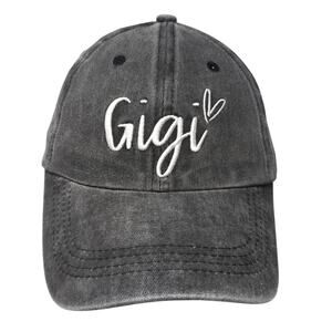 Gigi Slideback Baseball Cap Gray One Size Adjustable Embroidered 6 Panel Waldeal